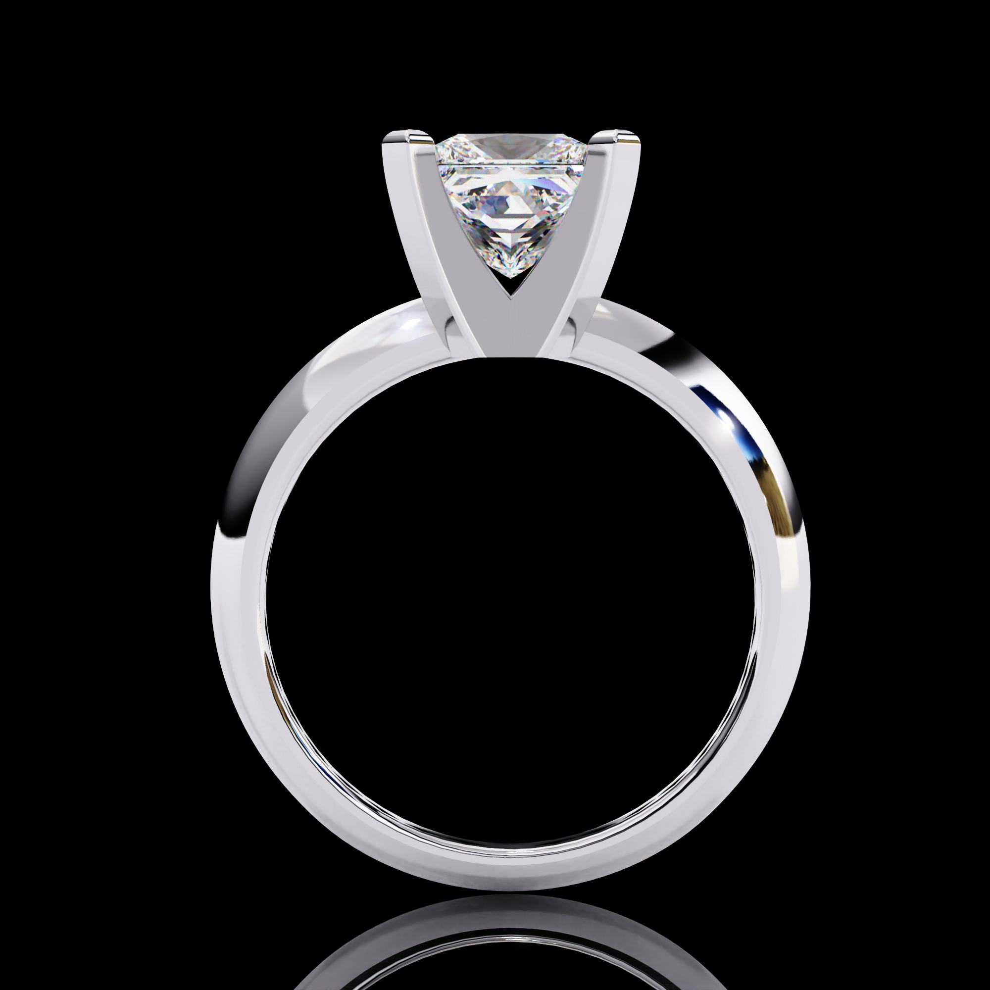 Solitaire Princess Diamond Ring14