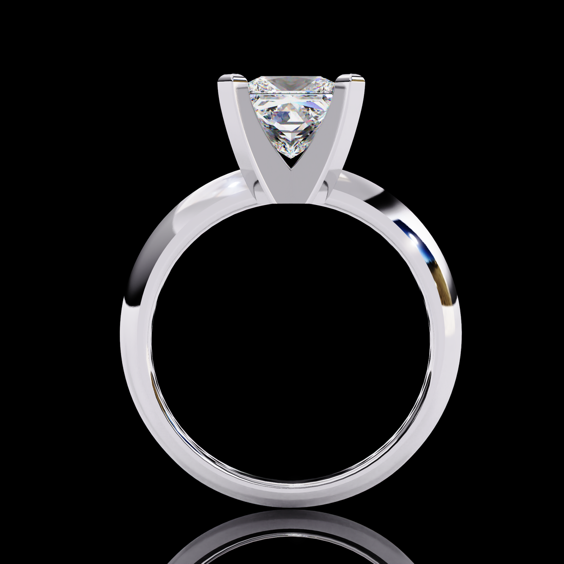 Solitaire Princess Diamond Ring14