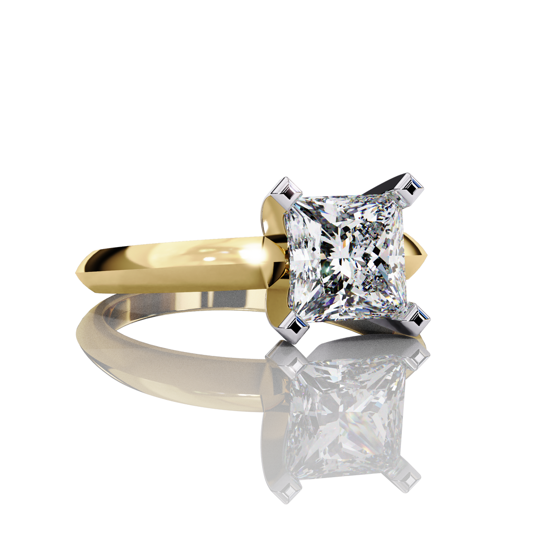 Solitaire Princess Diamond Ring2