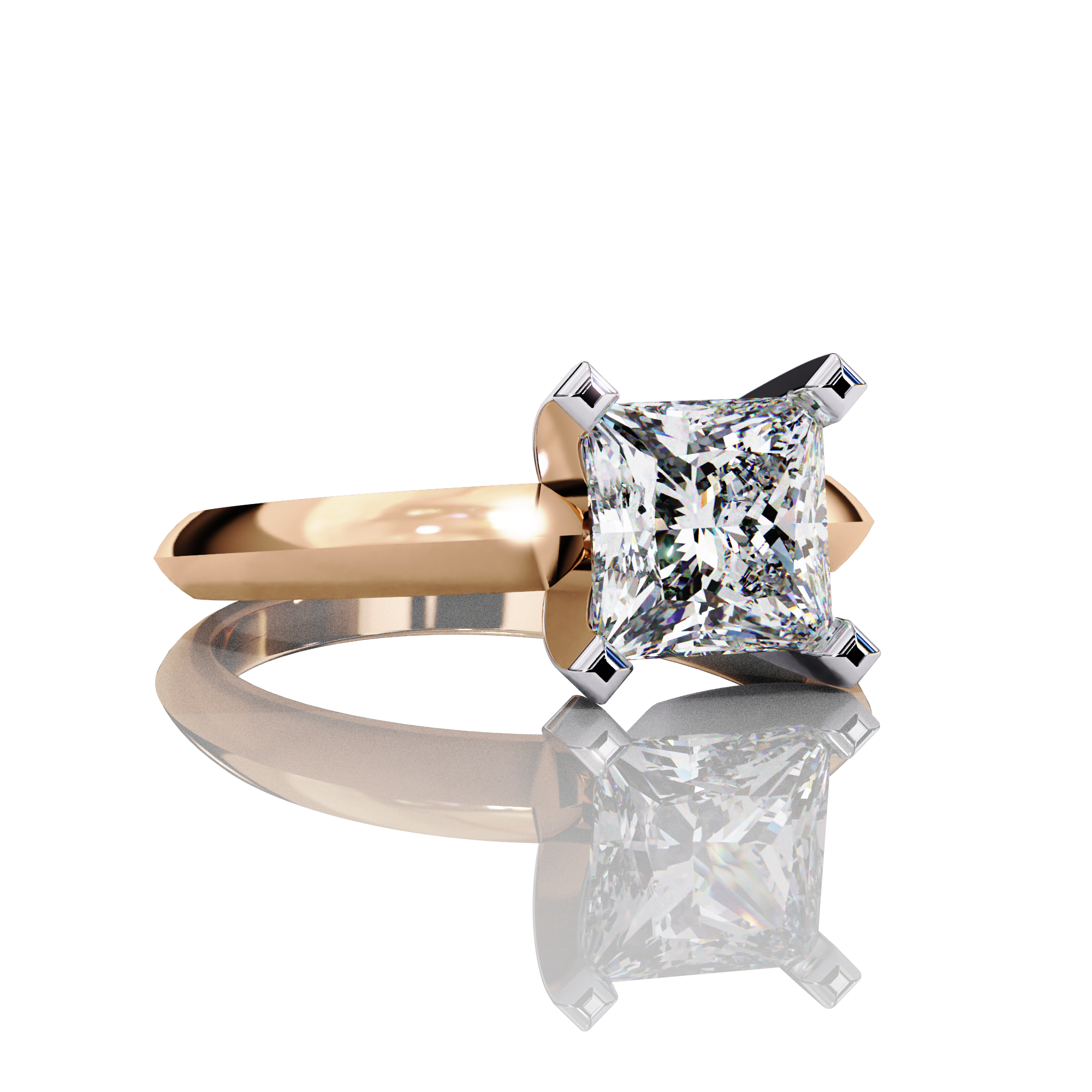 Solitaire Princess Diamond Ring7