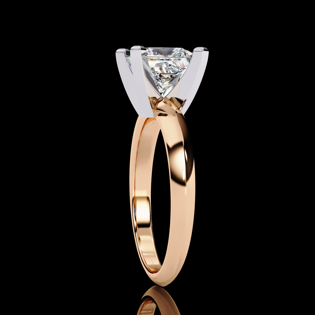 Solitaire Princess Diamond Ring8