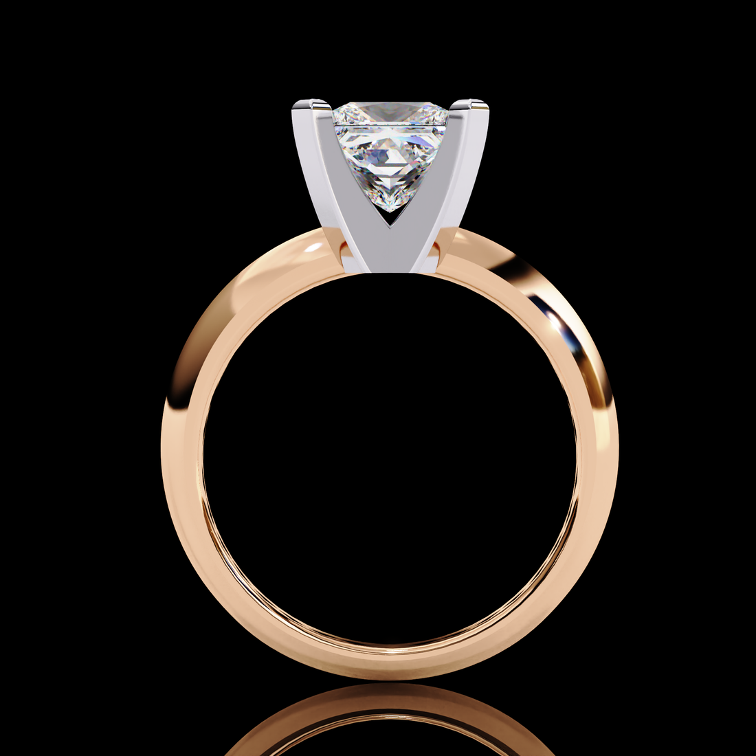 Solitaire Princess Diamond Ring9