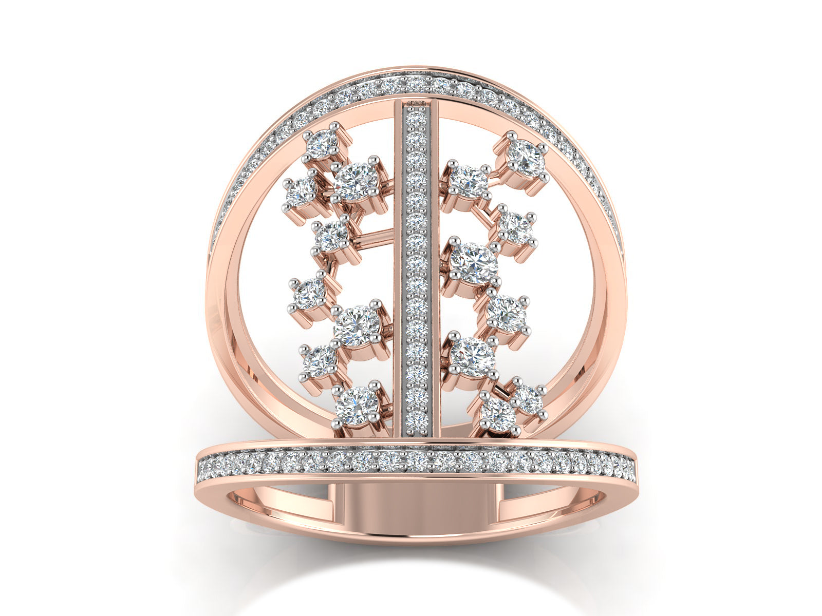 Sparking Cage Diamond Ring 4