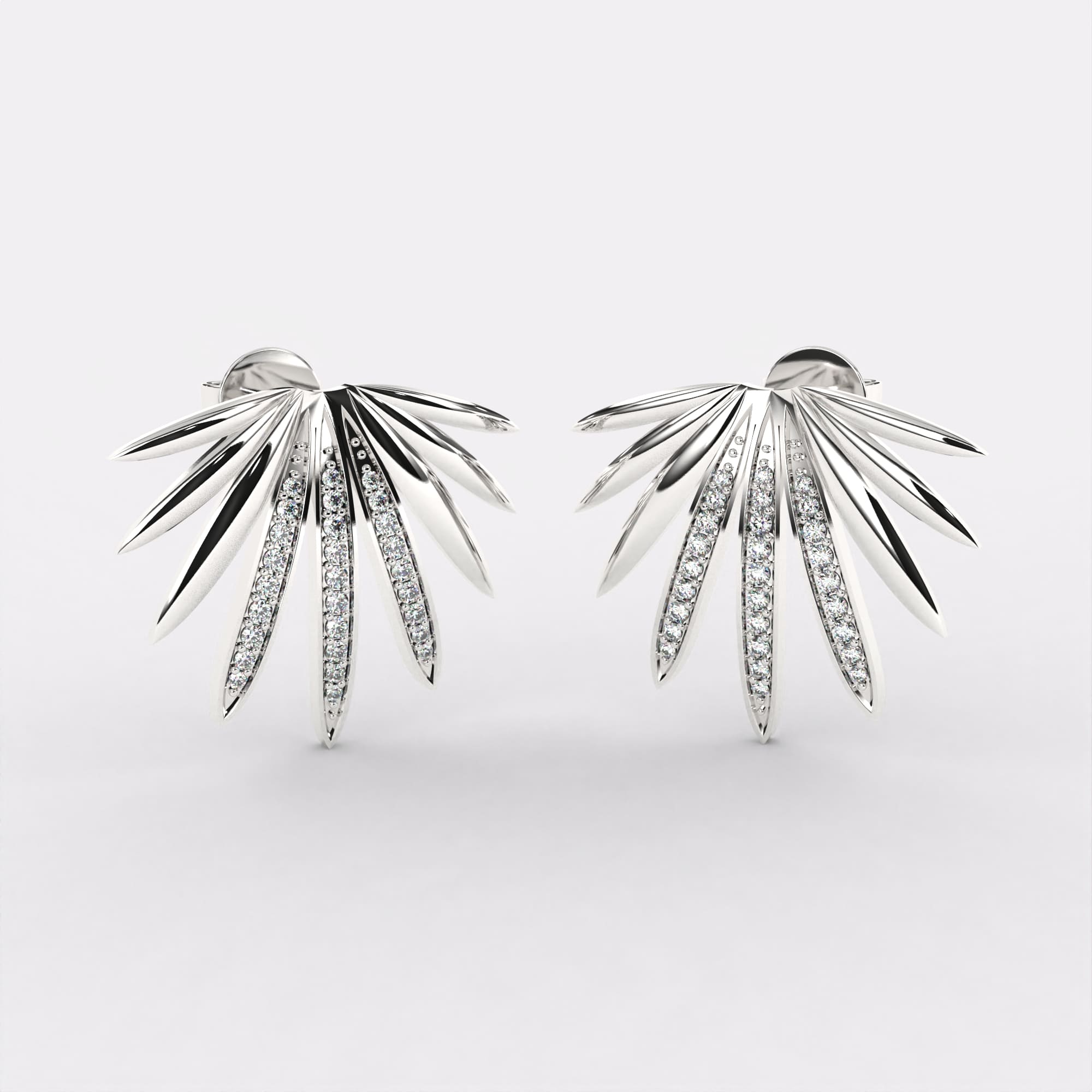 Sparkle & Shine Diamond Stud Earrings in 925 Silver