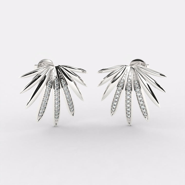 Sparkle & Shine Diamond Stud Earrings in 925 Silver