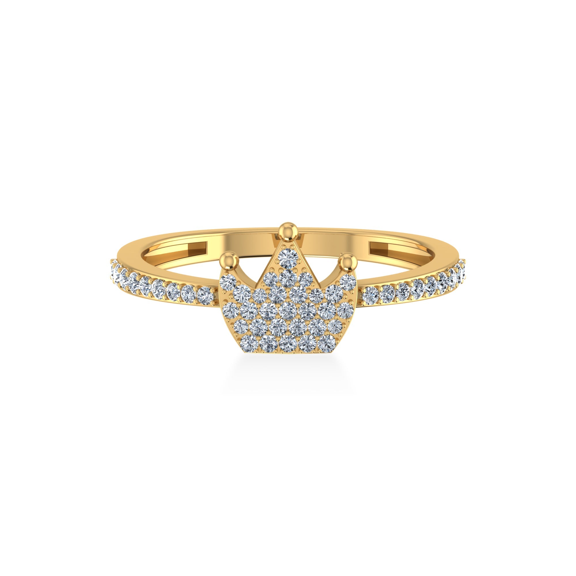 Sparkling Crown Cluster Lab Diamond Ring