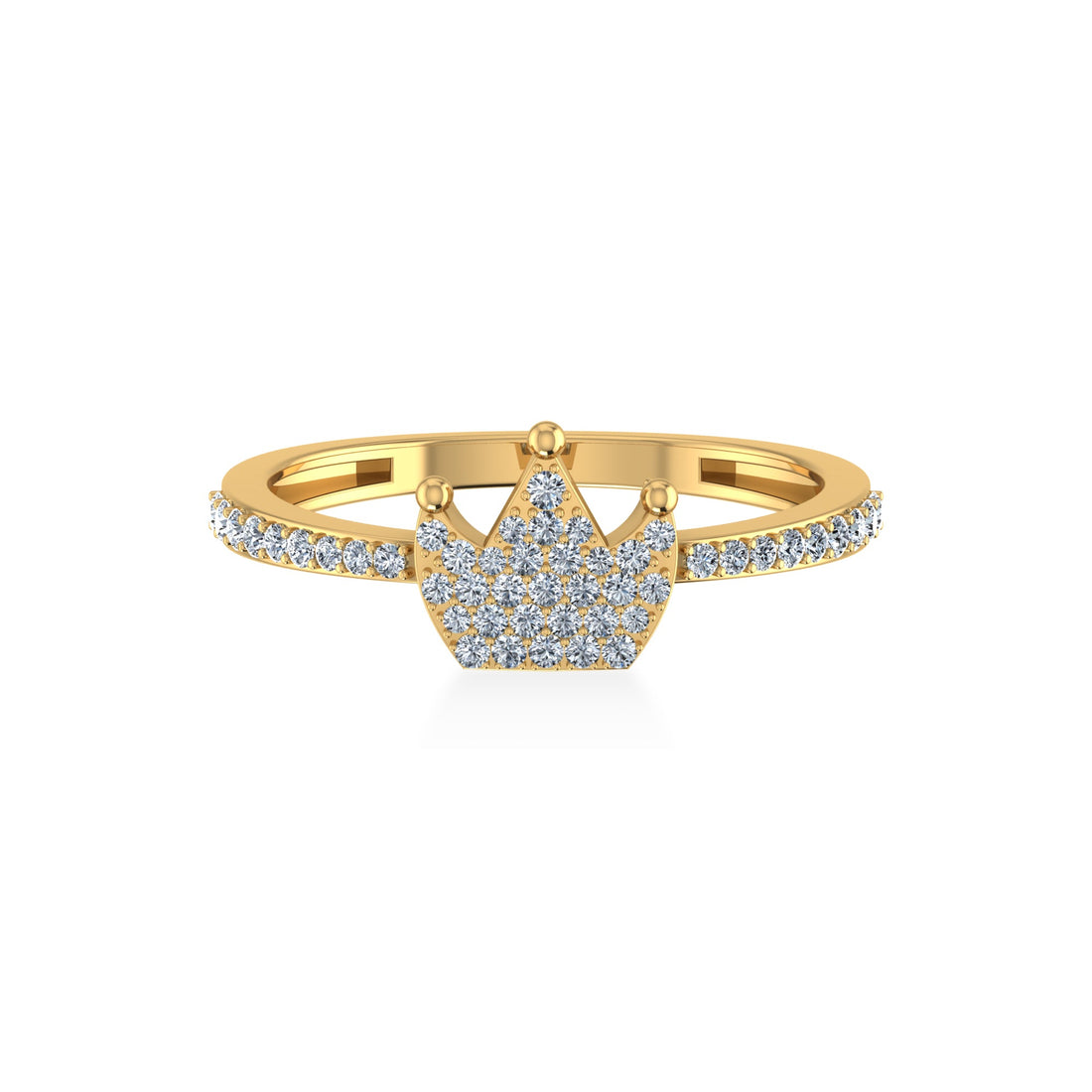 Sparkling Crown Cluster Lab Diamond Ring