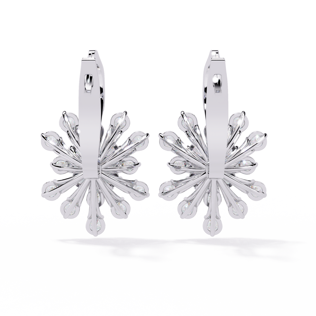Sparkling Statement Floral Burst Lab Grown Diamond Earrings