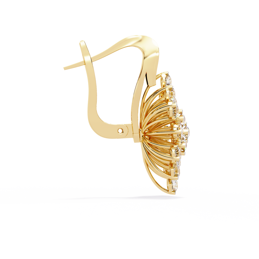 Sparkling Statement Floral Burst Lab Grown Diamond Earrings