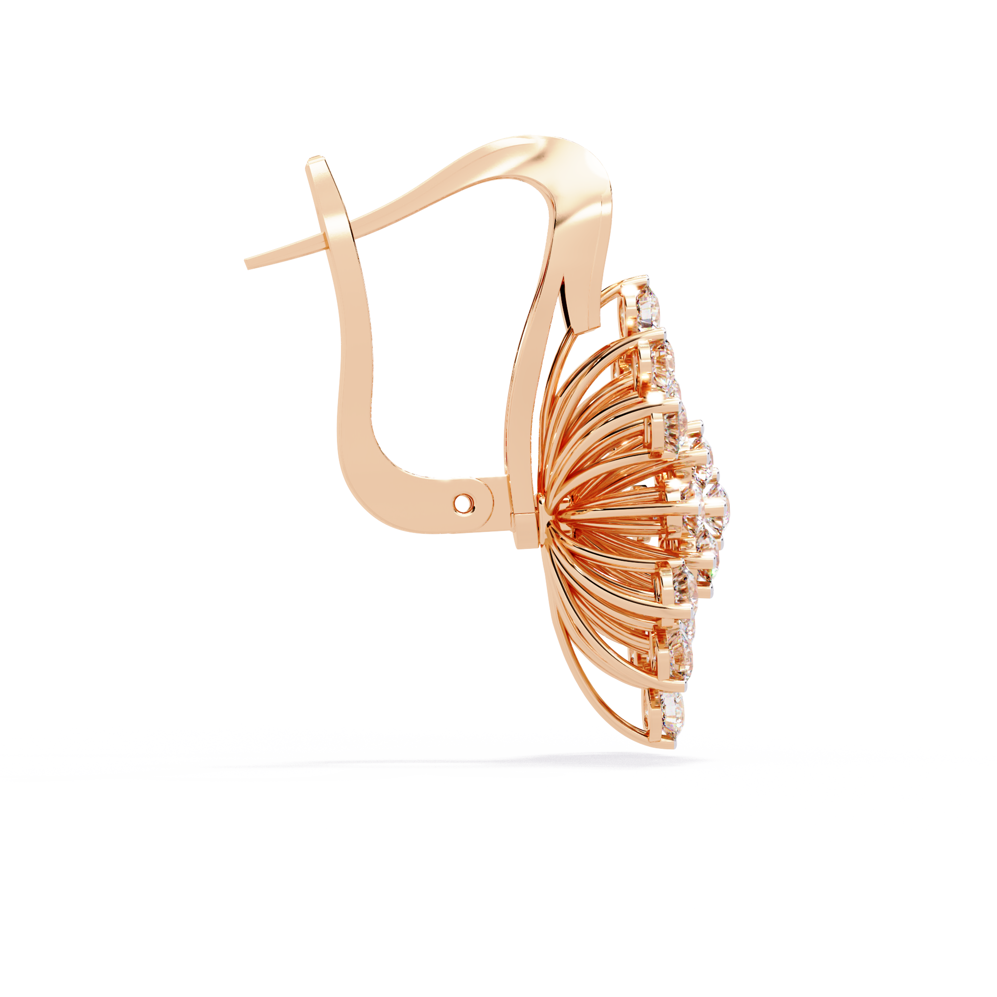 Sparkling Statement Floral Burst Lab Grown Diamond Earrings