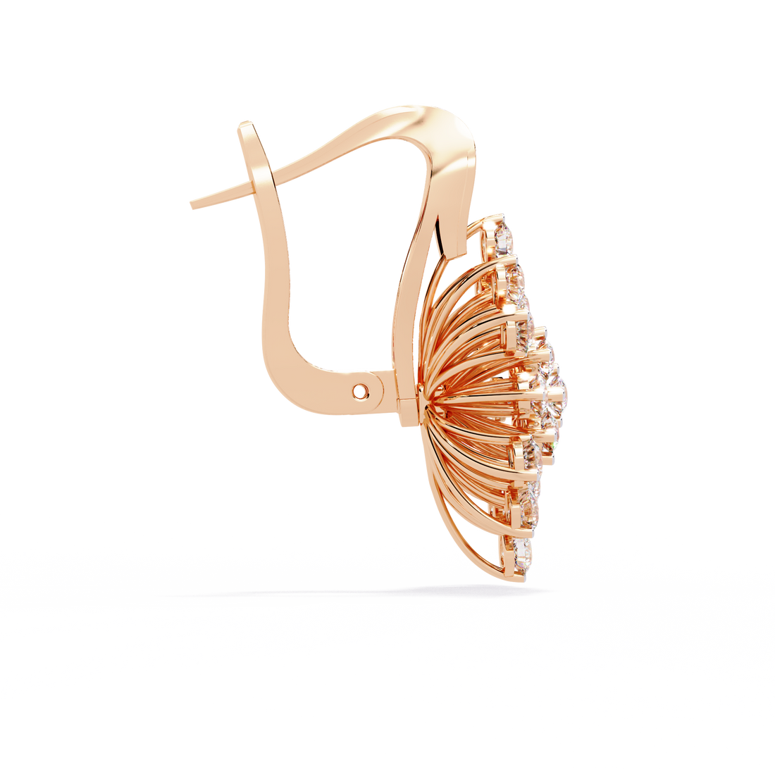 Sparkling Statement Floral Burst Lab Grown Diamond Earrings