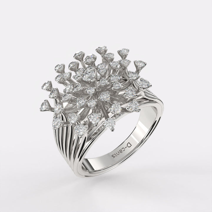 Sparky Diamond Ring In 925 Silver