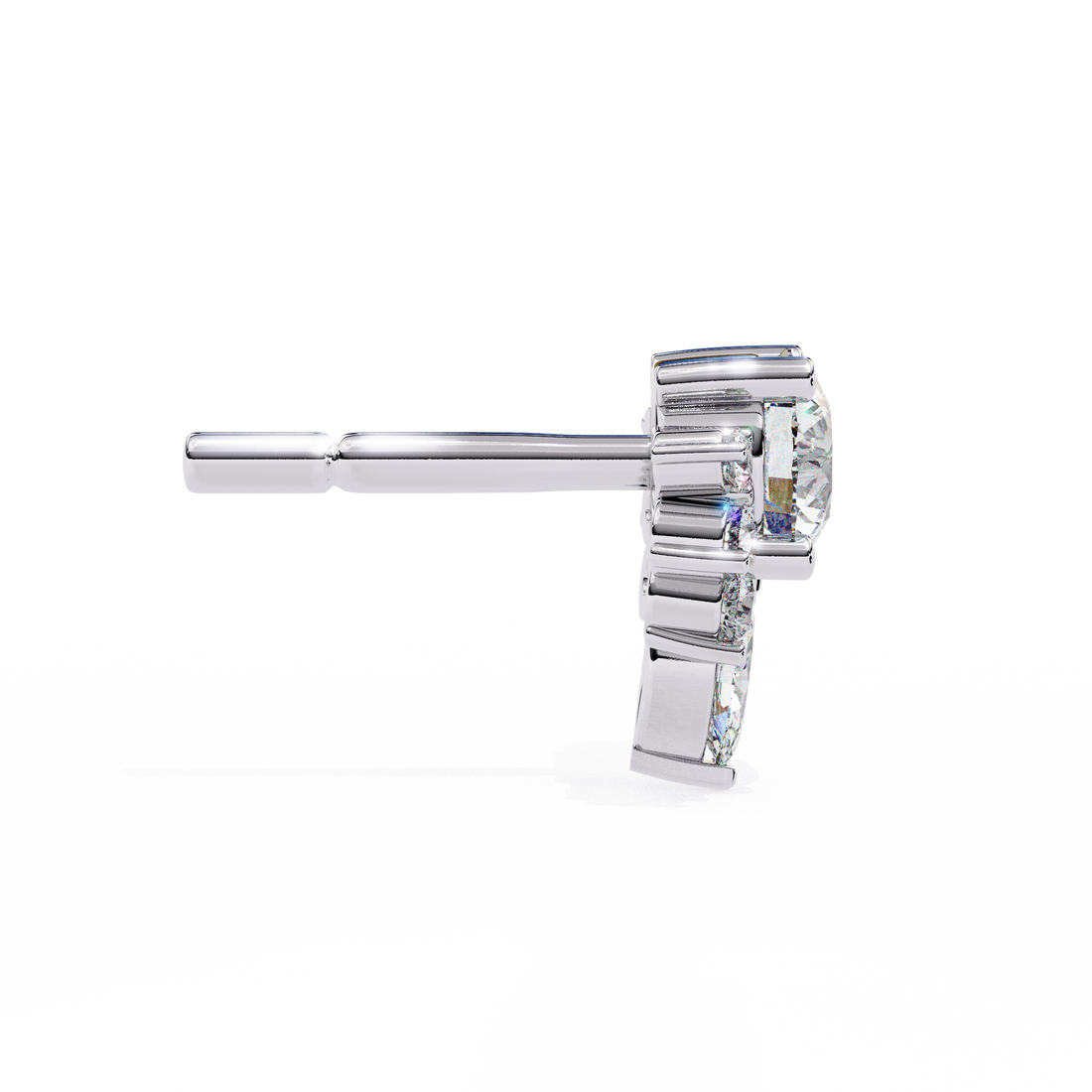 Spring Diamond Studs in 925 Silver