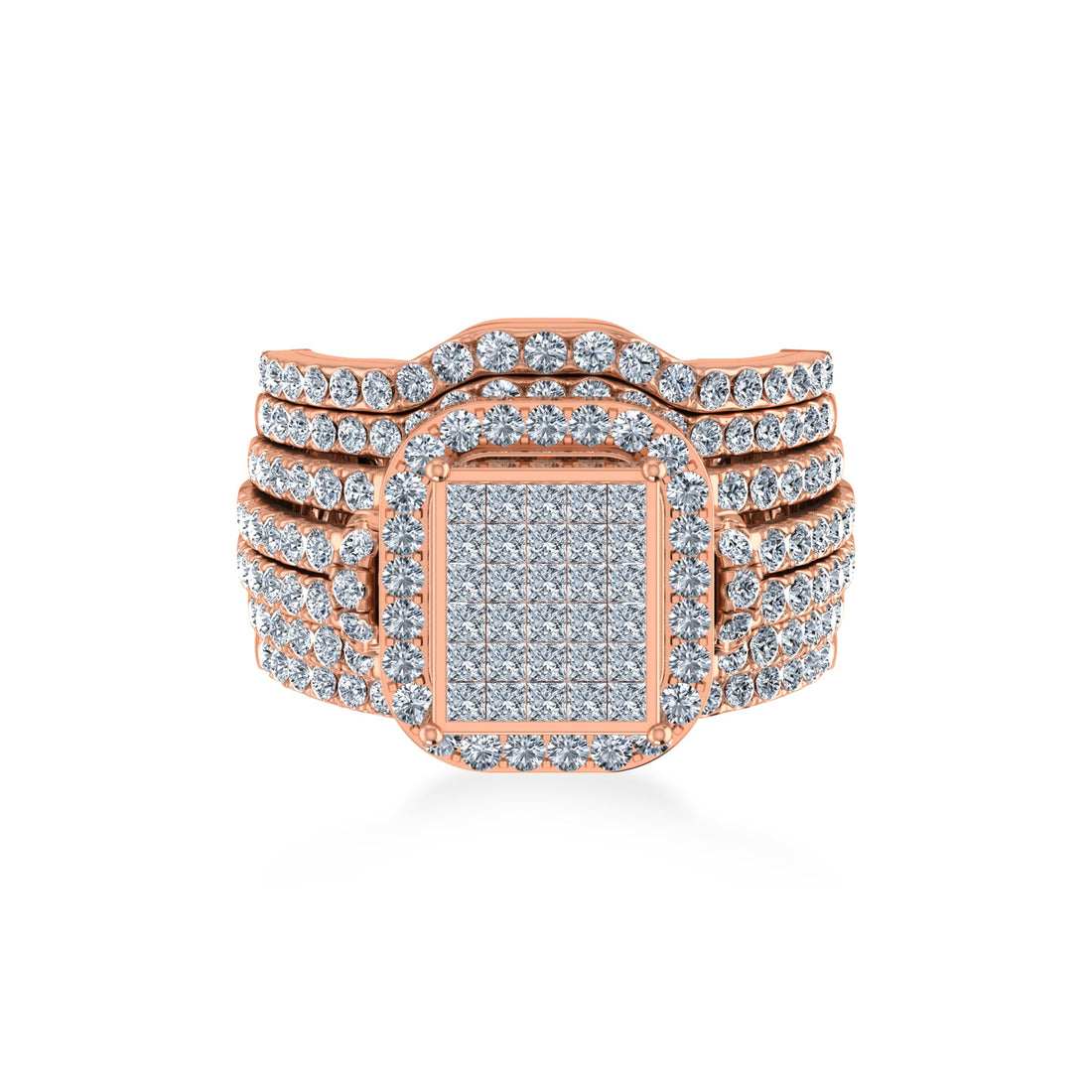 Square Cluster Lab-Grown Diamond Halo Ring 4