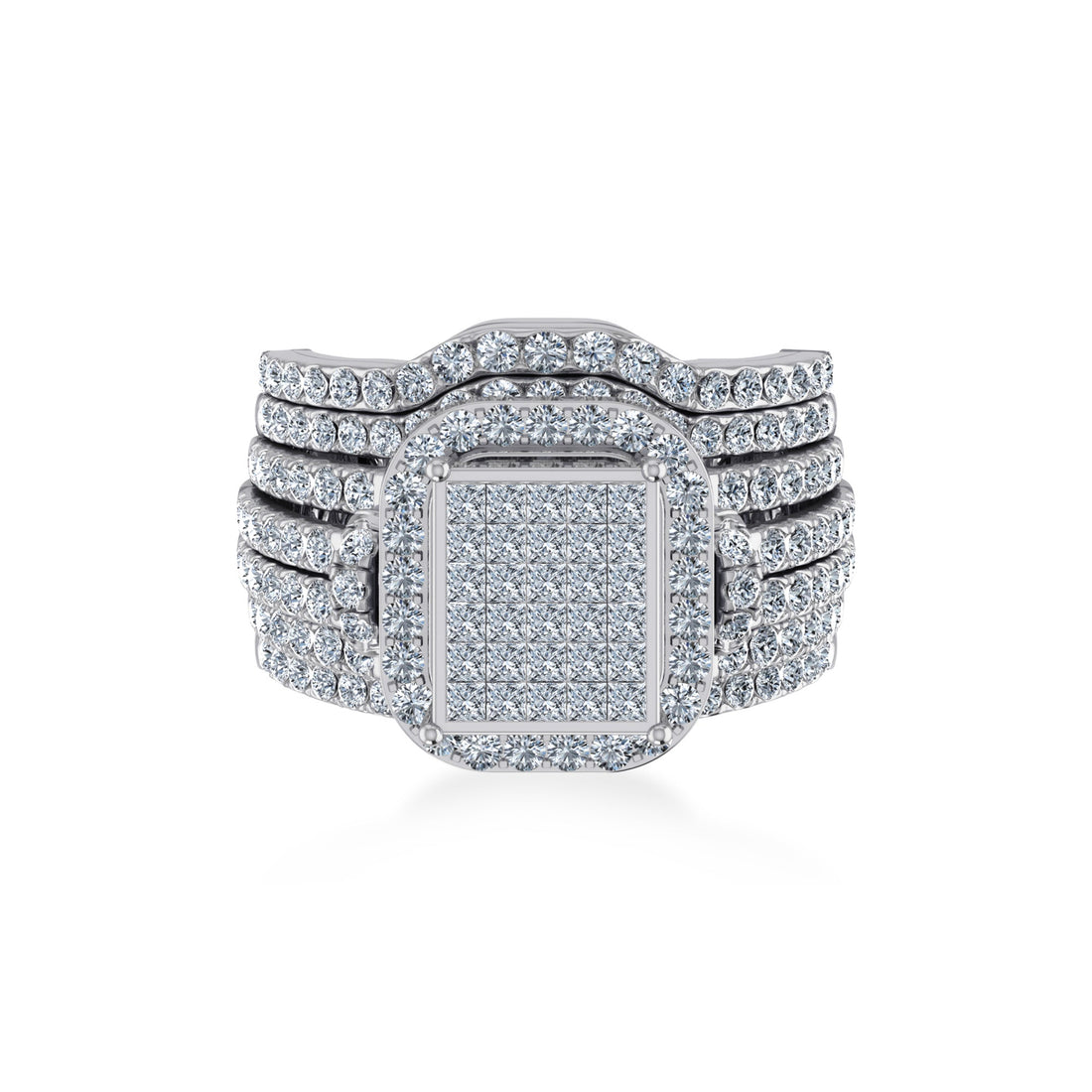 Square Cluster Lab-Grown Diamond Halo Ring 7