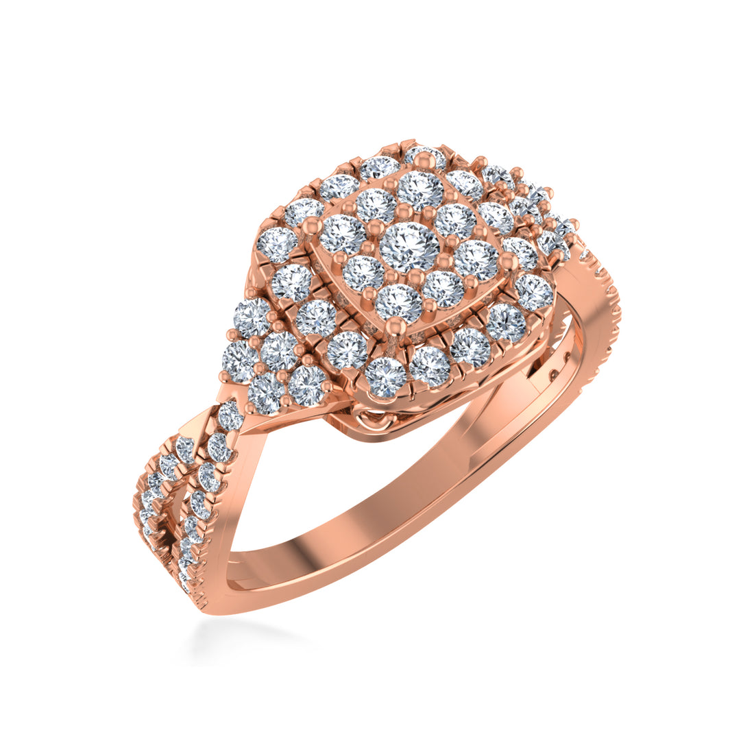 Square Halo Lab Diamond Ring 5