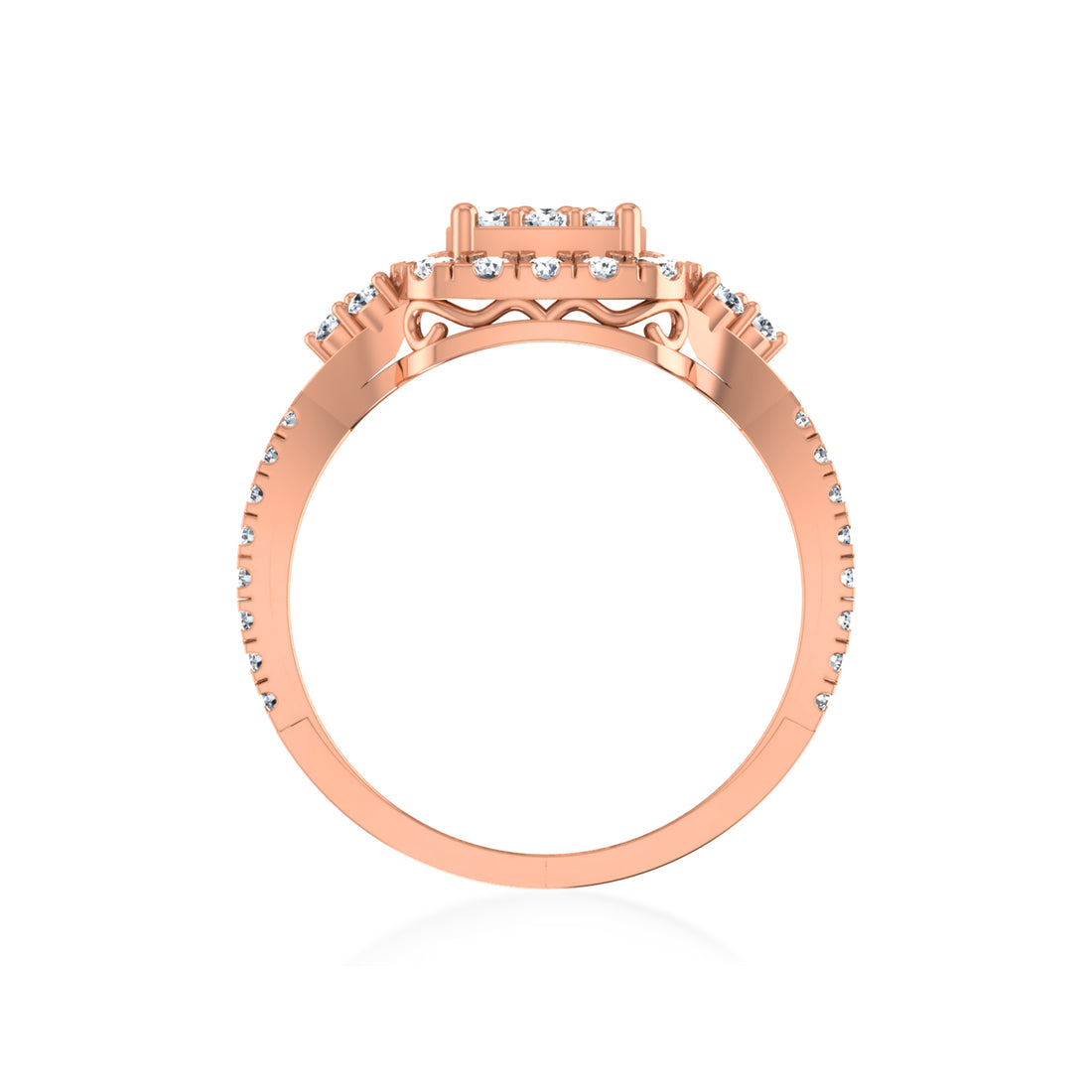 Square Halo Lab Diamond Ring 6