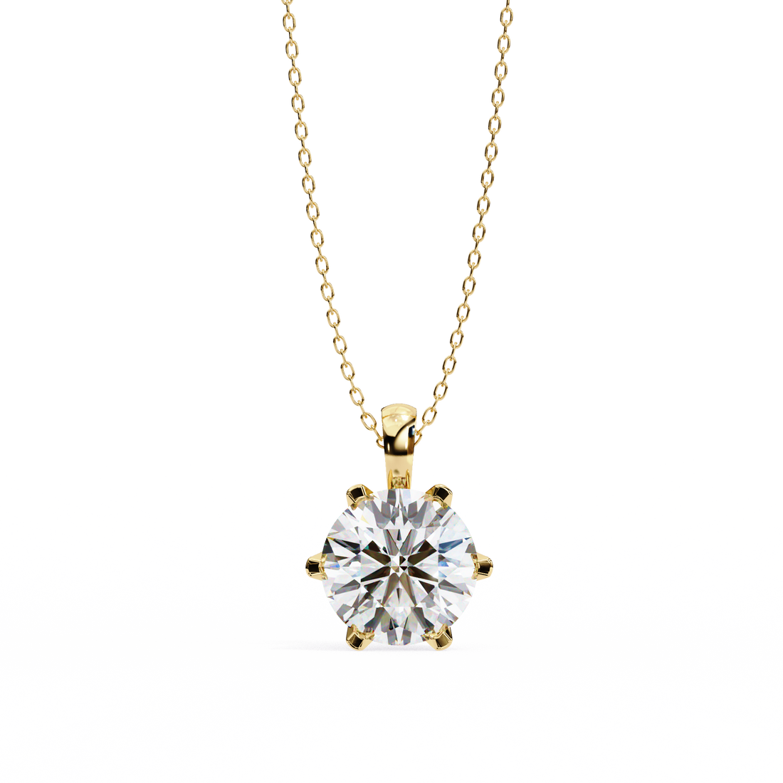 Star Round Lab Grown Diamond pendant