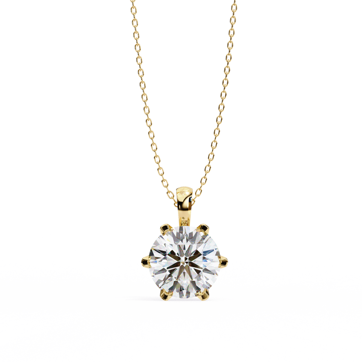 Star Round Lab Grown Diamond pendant