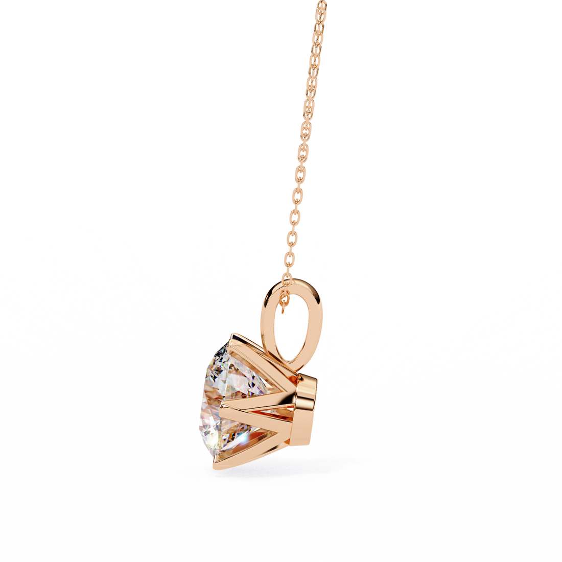 Star Round Lab Grown Diamond pendant