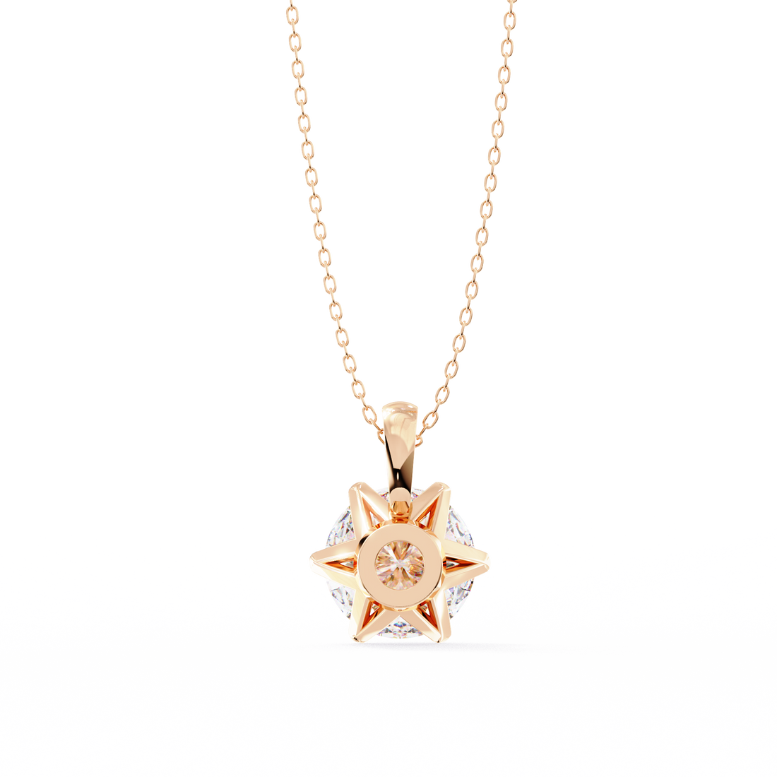 Star Round Lab Grown Diamond pendant