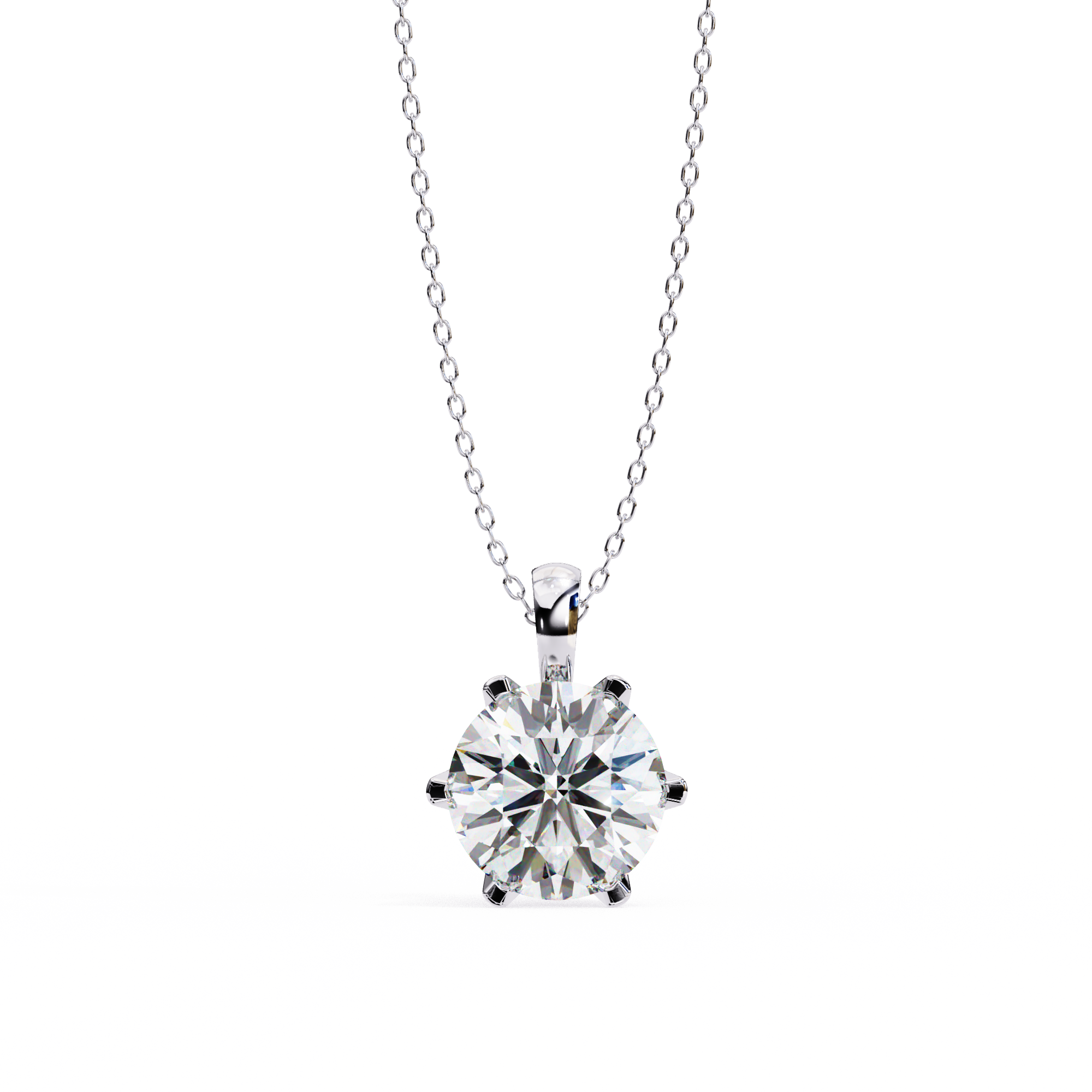 Star Round Lab Grown Diamond pendant