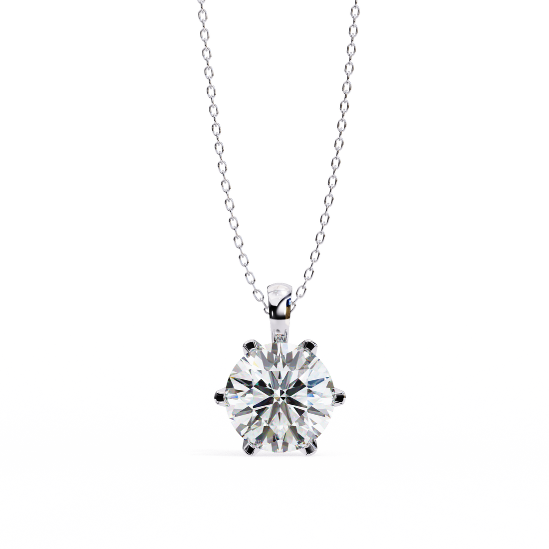 Star Round Lab Grown Diamond pendant