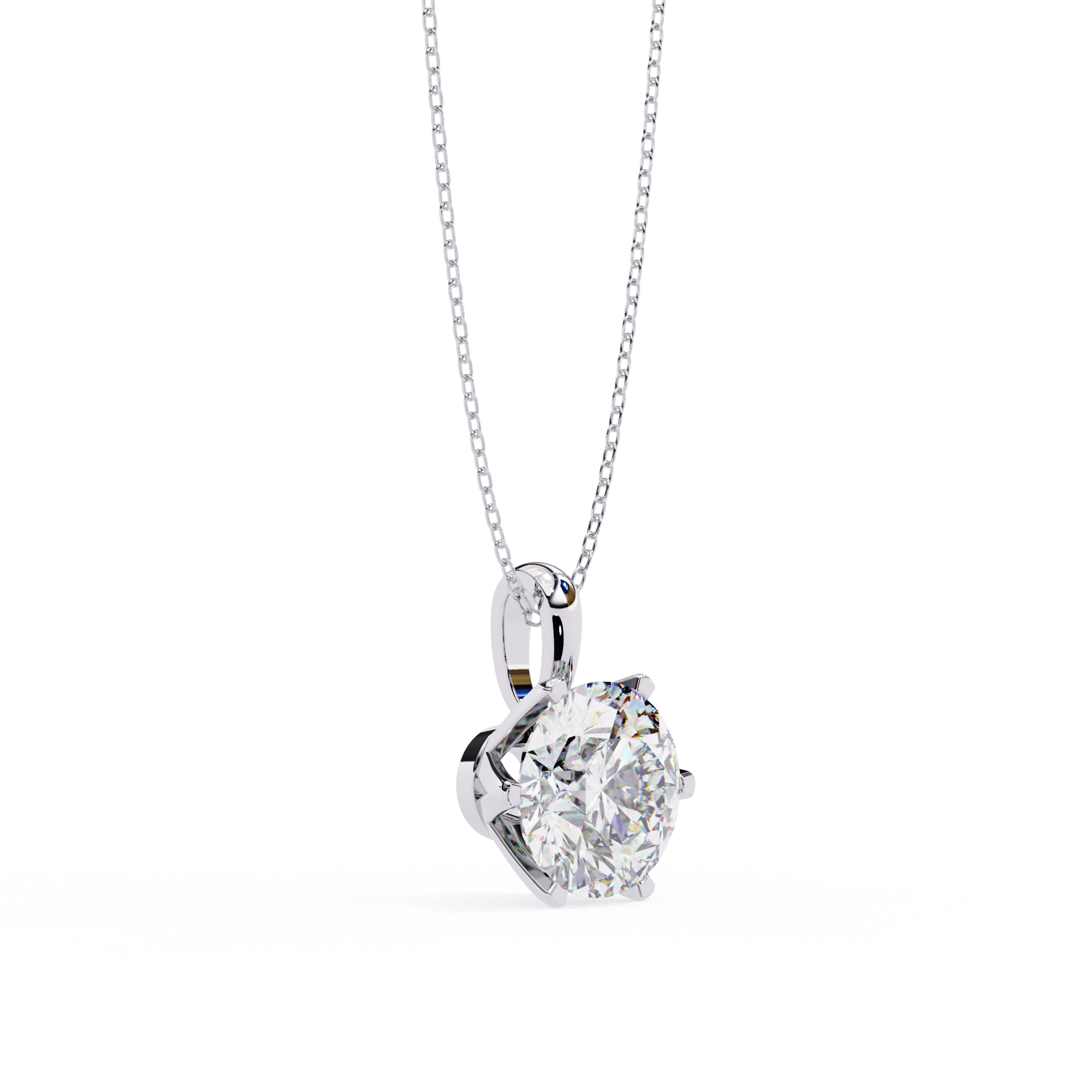 Star Round Lab Grown Diamond pendant