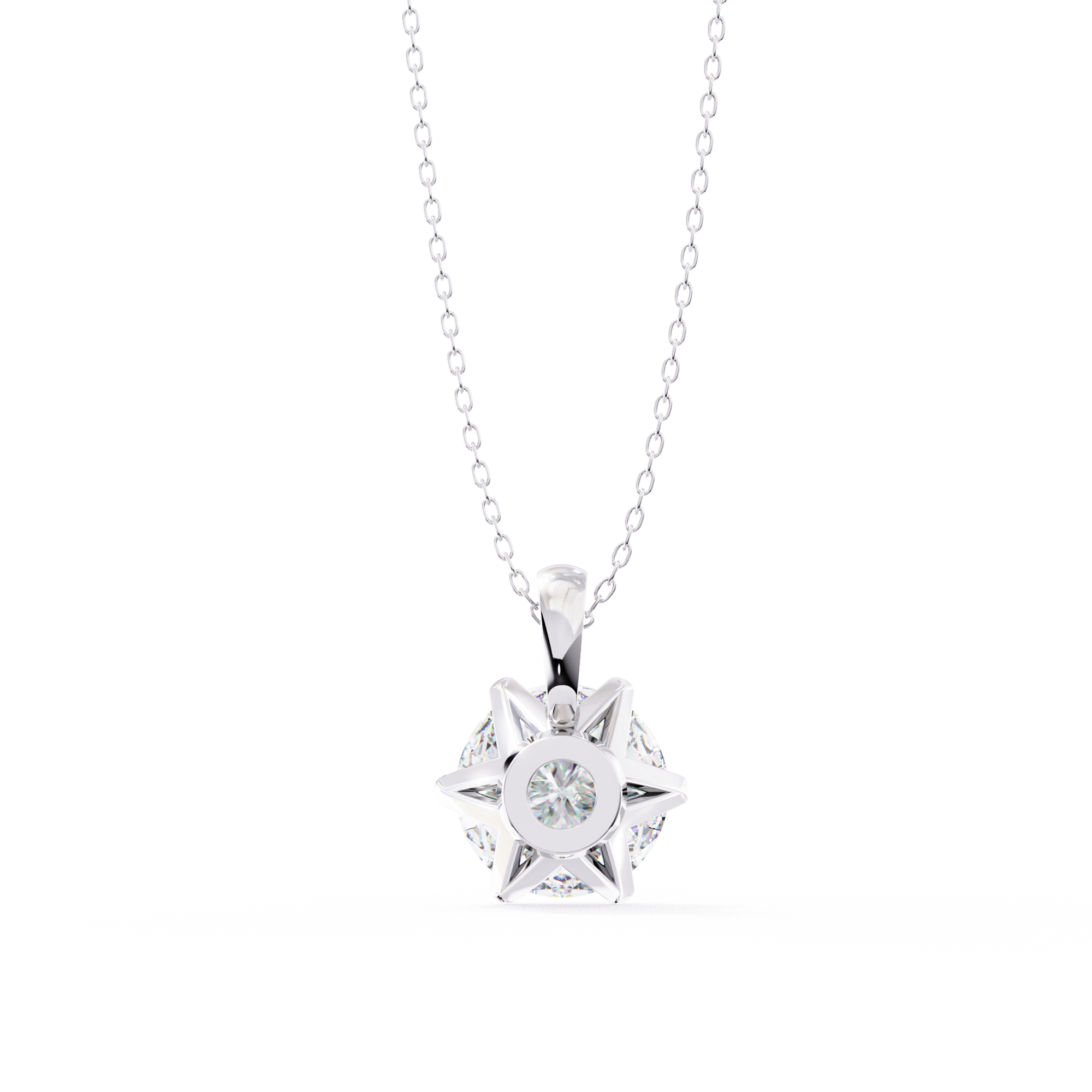 Star Round Lab Grown Diamond pendant