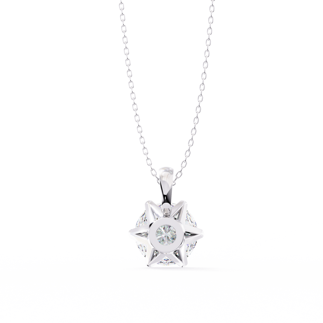 Star Round Lab Grown Diamond pendant