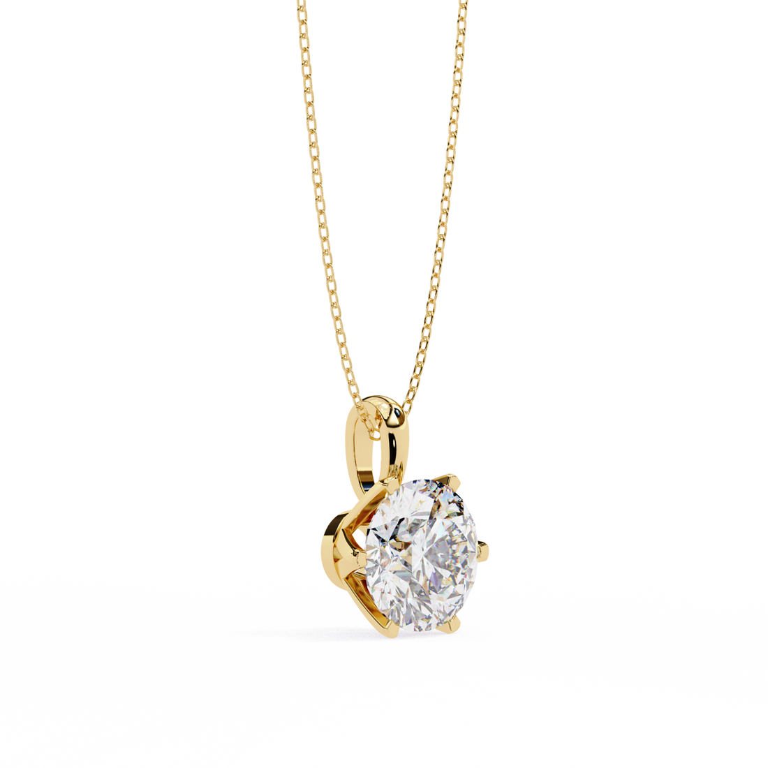 Star Round Lab Grown Diamond pendant