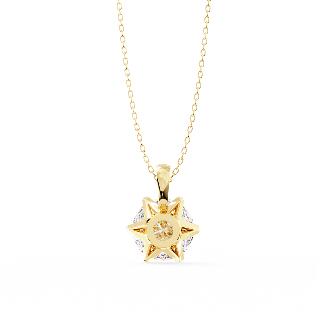 Star Round Lab Grown Diamond pendant