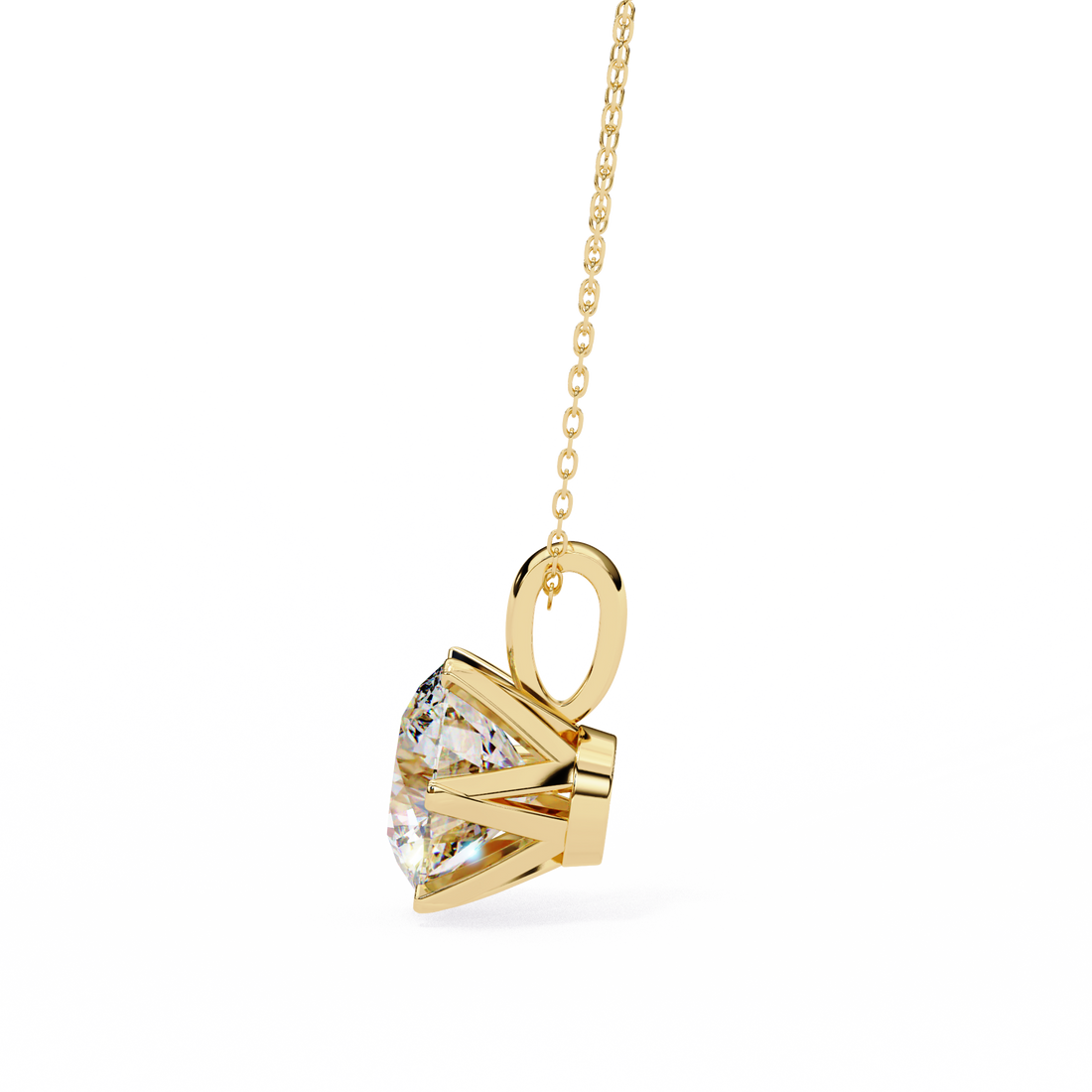 Star Round Lab Grown Diamond pendant