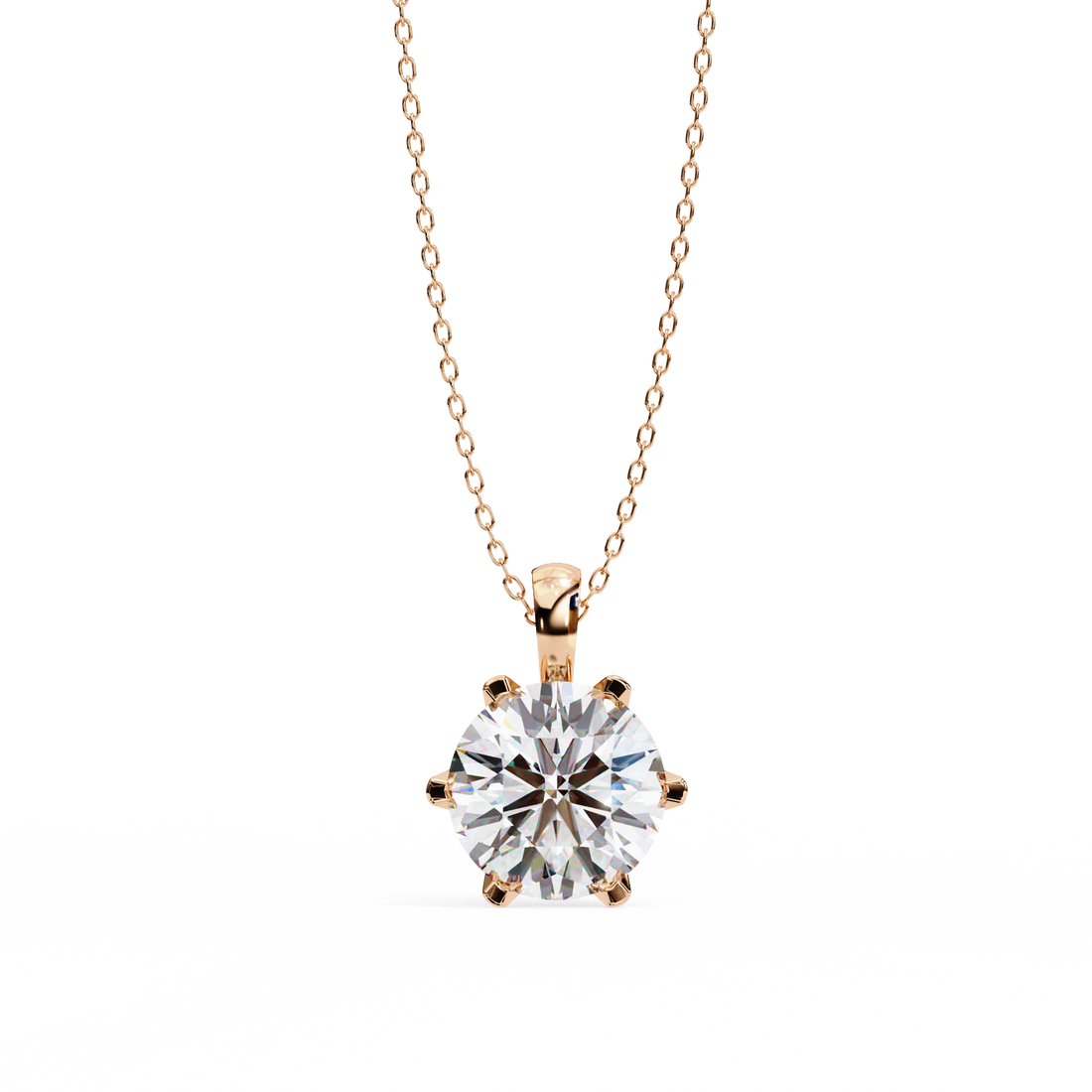 Star Round Lab Grown Diamond pendant