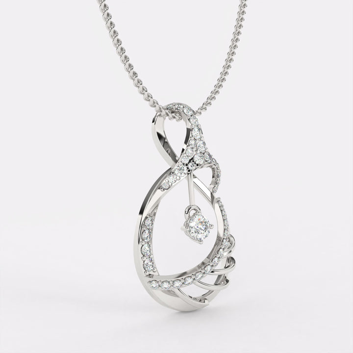 Stardrop Diamond Pendannt In 925 Silver