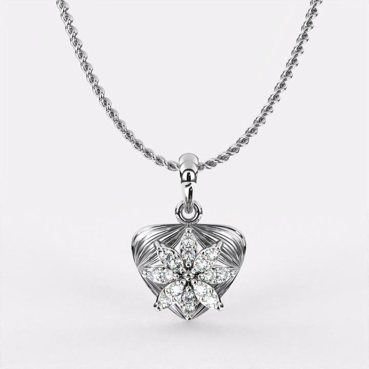 Starlit Spark Diamond Pendant in 925 Silver