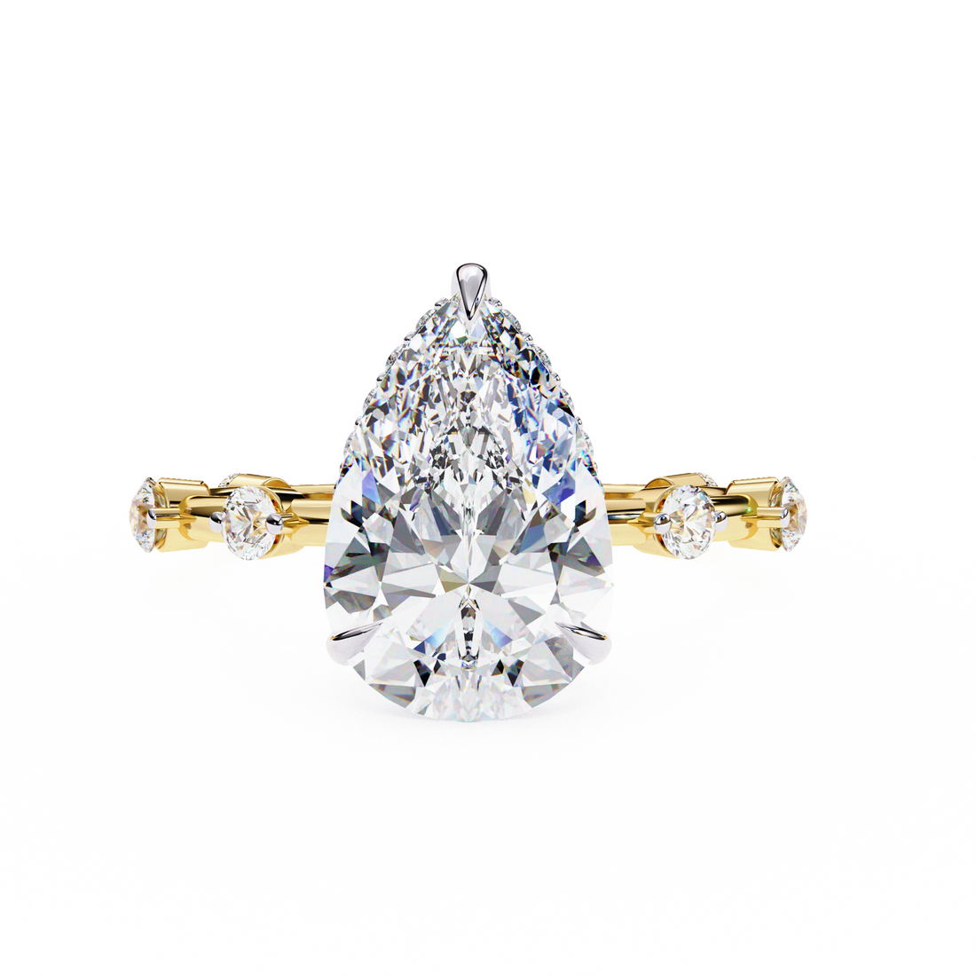 Statement Sparkle Pear Cut Diamond Ring