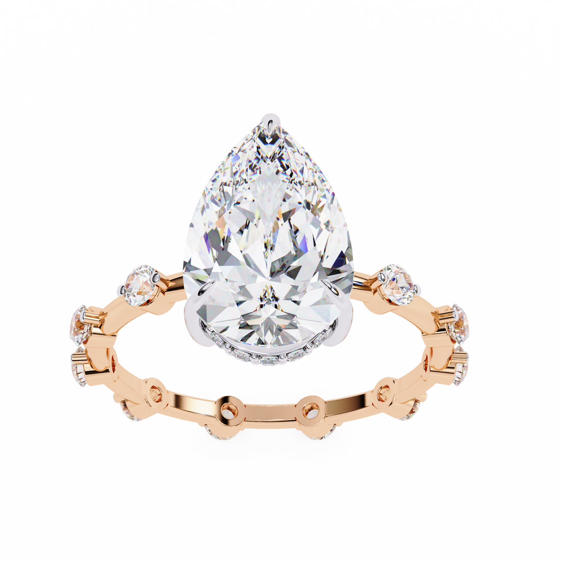 Statement Sparkle Pear Cut Diamond Ring5