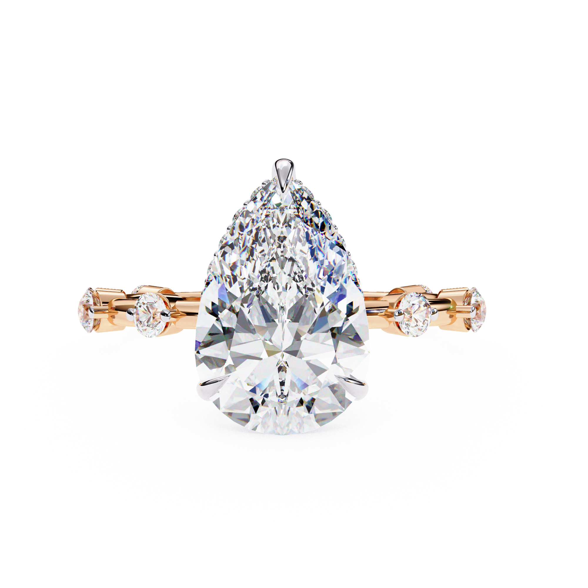 Statement Sparkle Pear Cut Diamond Ring6