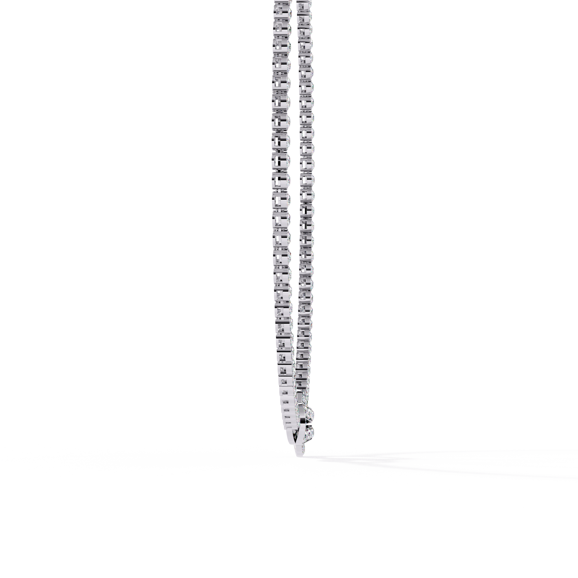 Statement Tennis Necklace – Lab Created Diamonds with Designer Lock