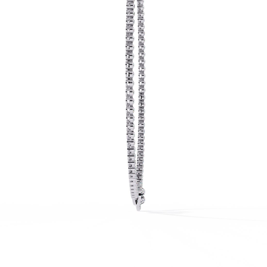 Statement Tennis Necklace – Lab Created Diamonds with Designer Lock