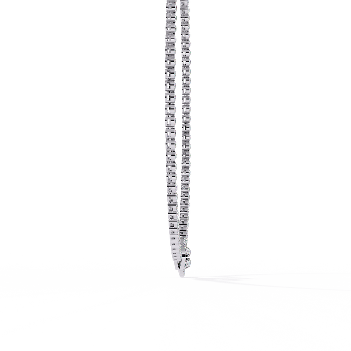 Statement Tennis Necklace – Lab Created Diamonds with Designer Lock