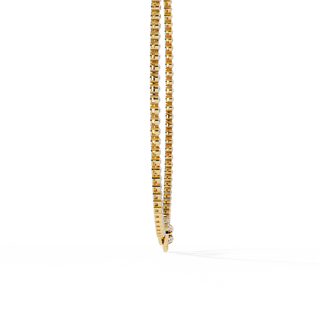 Statement Tennis Necklace – Lab Created Diamonds with Designer Lock