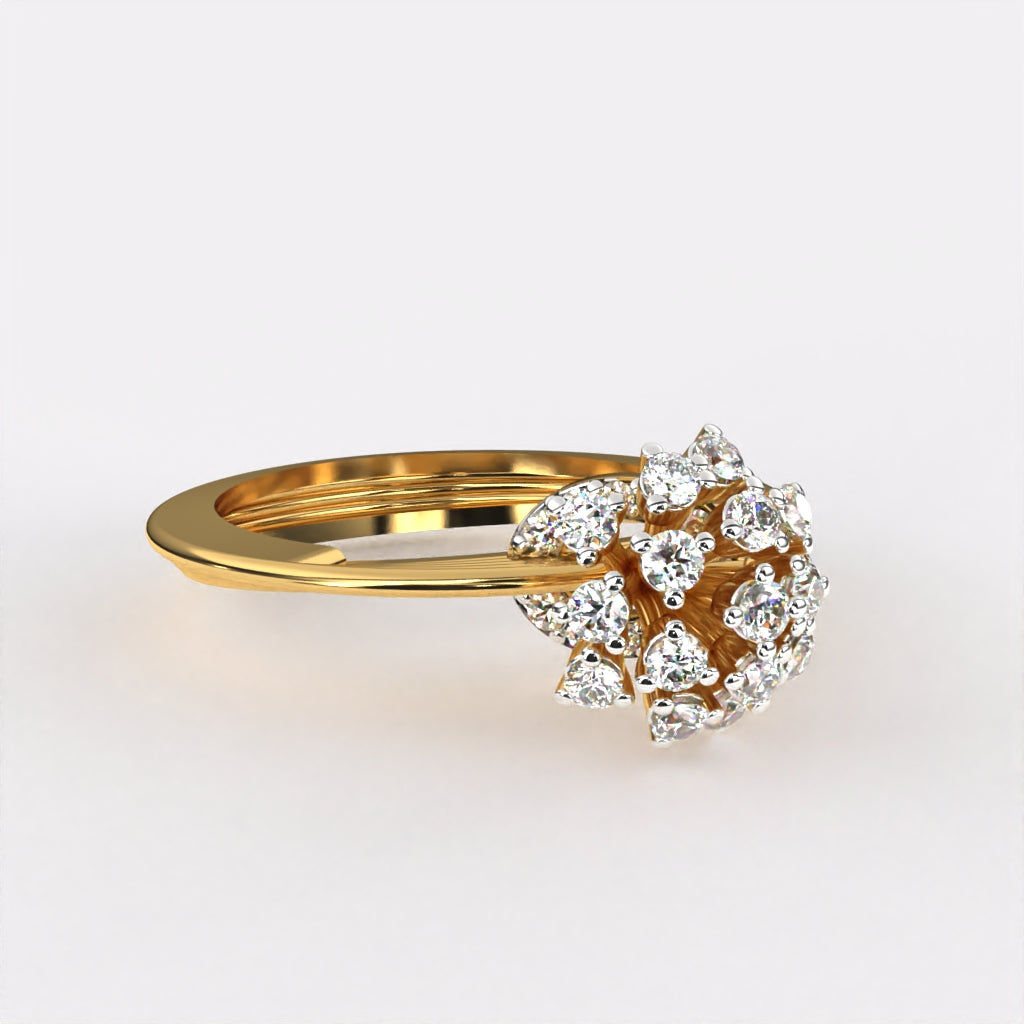 Sterling  Diamond Ring