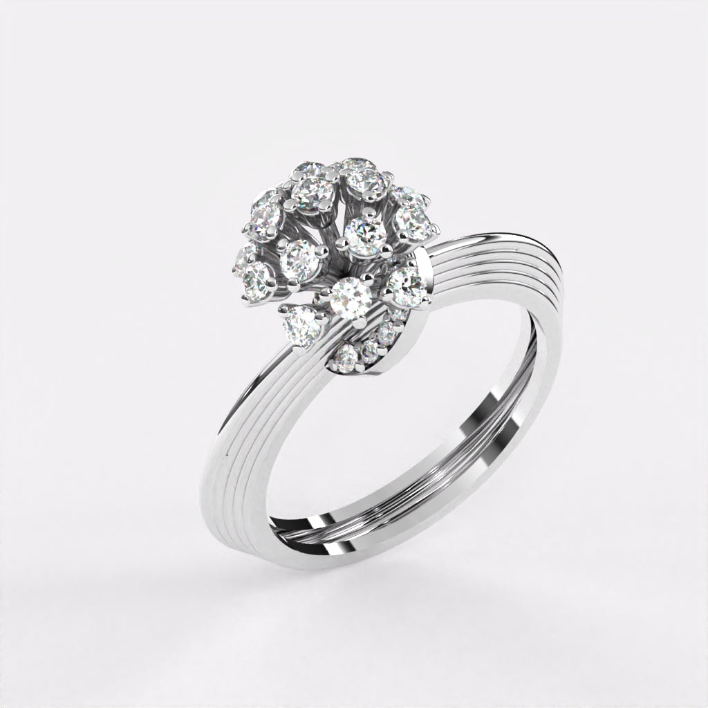 Sterling  Diamond Ring