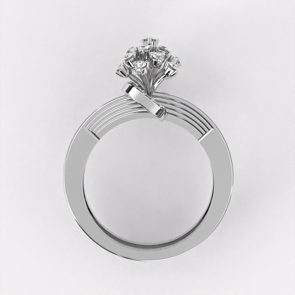 Sterling  Diamond Ring