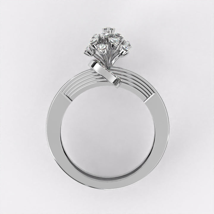 Sterling  Diamond Ring