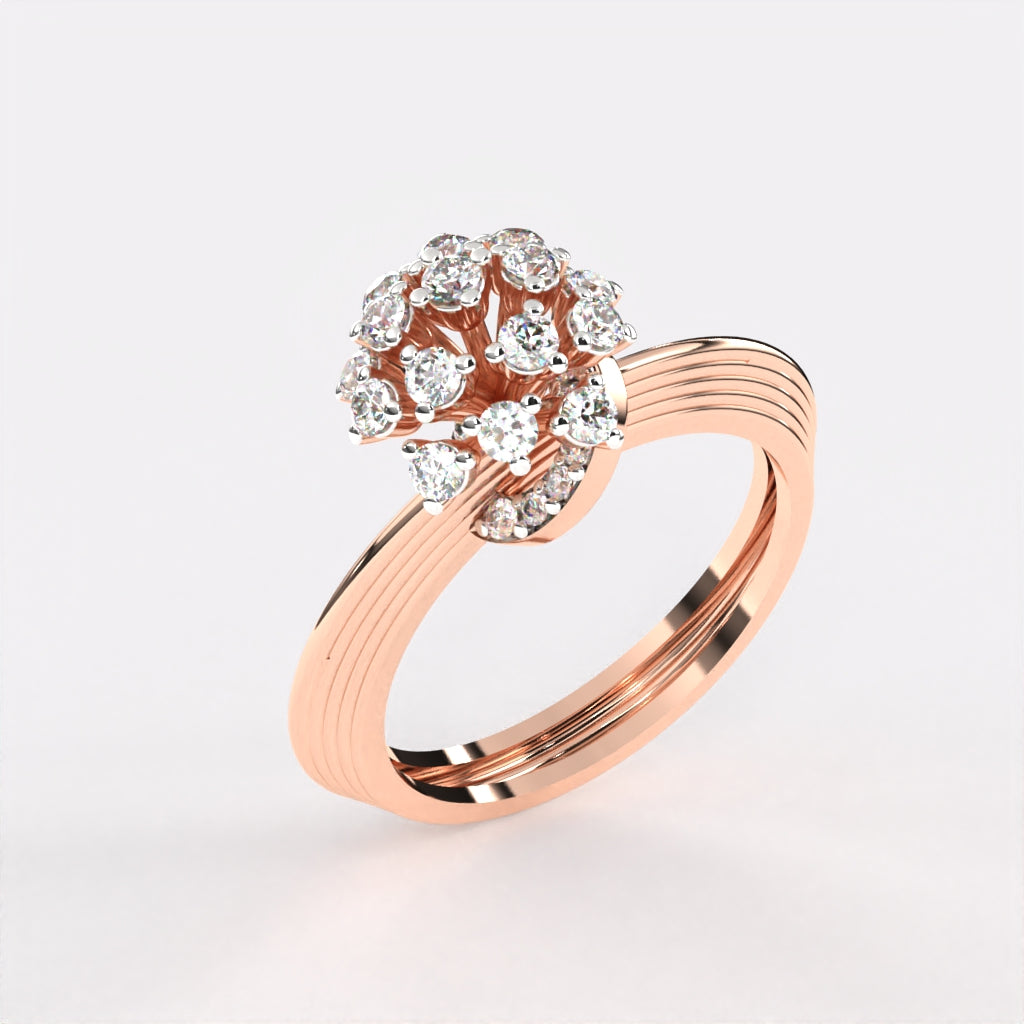 Sterling  Diamond Ring