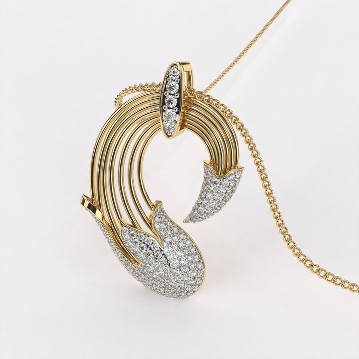 Stripes  Diamond pendant