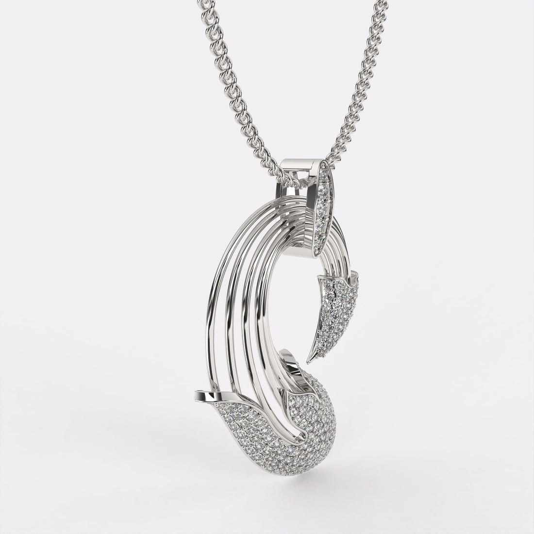 Stripes  Diamond pendant